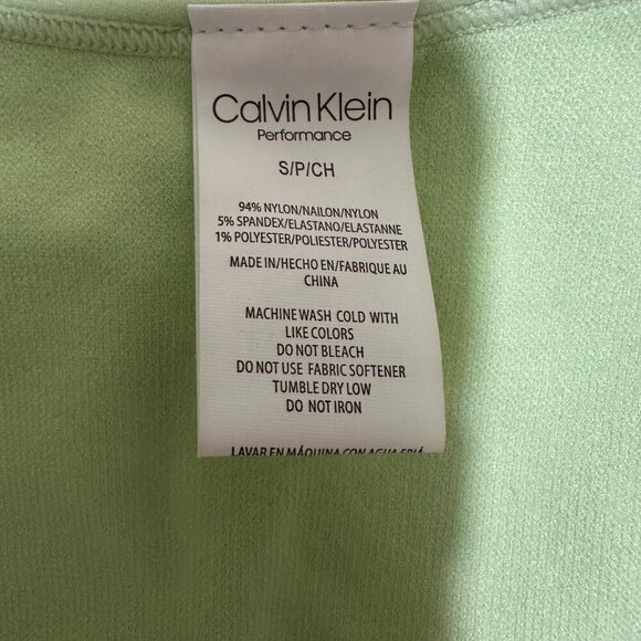 Calvin‎ Klein Performance Womens Size S Green Ribbed Sports Bra NWOT - Picture 6 of 7